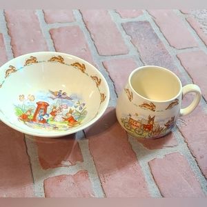 * Vintage Bunnykins Cup and Bowl
